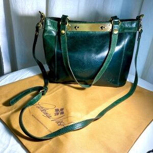 VNTG PATRICIA NASH STYLE P82806 Dark Green Leather Crossbody with Dust bag